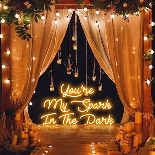 You Are My Spark in The Dark Neon Sign - Imprint Now - CA