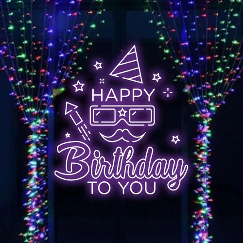 Happy Birthday Goggles  Neon Sign - Imprint Now - CA