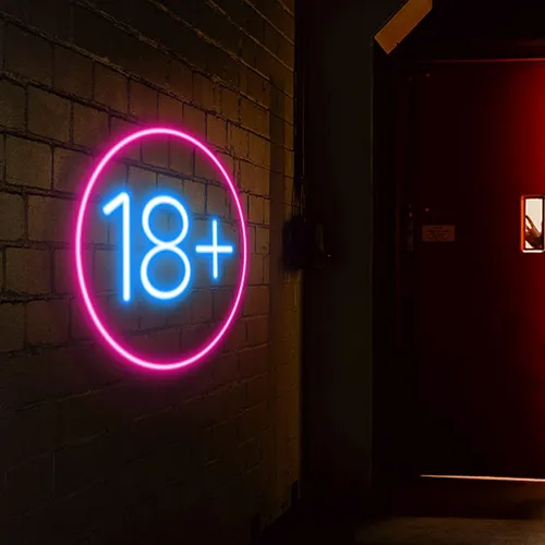 Eighteen Plus Neon Sign - Imprint Now - CA