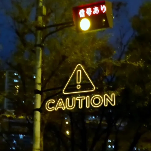 Caution Neon Sign - Imprint Now - CA