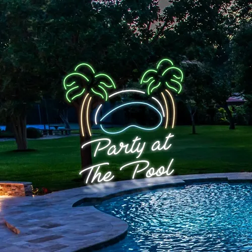 Party At The Pool Neon Sign - Imprint Now - CA