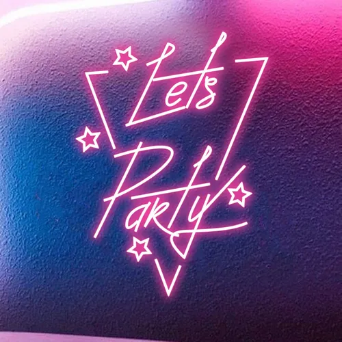 Let’s Party in Triangle Neon Sign - Imprint Now - CA