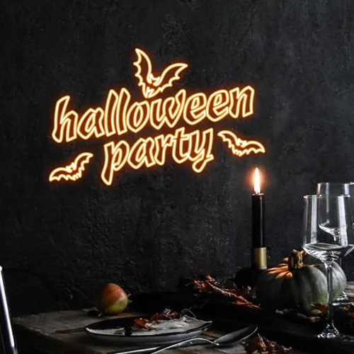 Halloween Night Typography Neon Sign - Imprint Now - CA