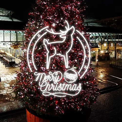 Merry Christmas Deer Head-Up Neon Sign - Imprint Now - CA
