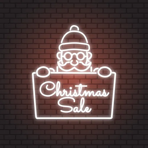 Christmas Sale Santa Neon Sign - Imprint Now - CA
