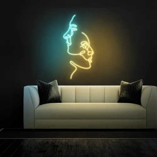 TWO FACE Graphic Neon Sign - Imprint Now - CA