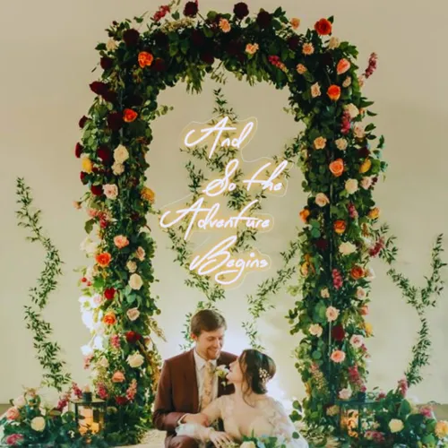 And So The Adventure Begins Wedding Neon Sign - Imprint Now - CA