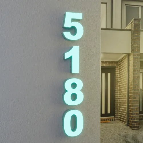 Face Lit House Number - Imprint Now - CA