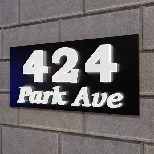 Push-Thru Lightbox House Number - Imprint Now - CA