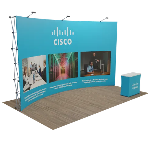 Custom Curved Pop-up Display Stand 6.1 m x 3 m - Imprint Now - CA