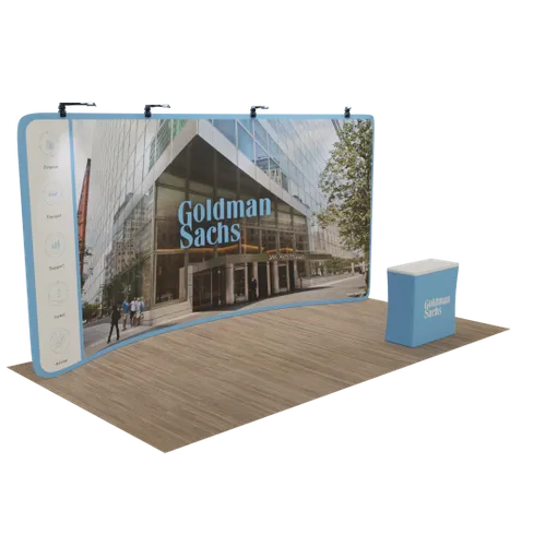 Custom Curved Zip-up Trade Show Display 6.1 m x 2.4 m - Imprint Now - CA