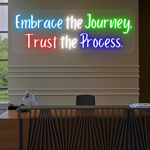 Embrace The Journey Neon Sign - Imprint Now - CA