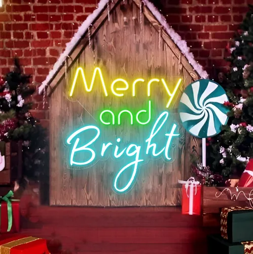 Merry & Bright Neon Sign - Imprint Now - CA