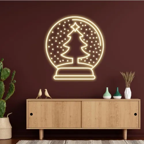 Warmie Merry Christmas Snowglobe Neon Sign - Imprint Now - CA