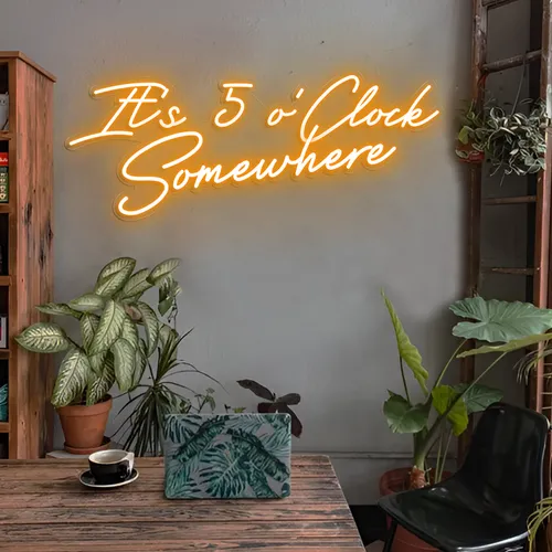 It's 5 o'Clock Somewhere LED Neon Sign - Imprint Now - CA