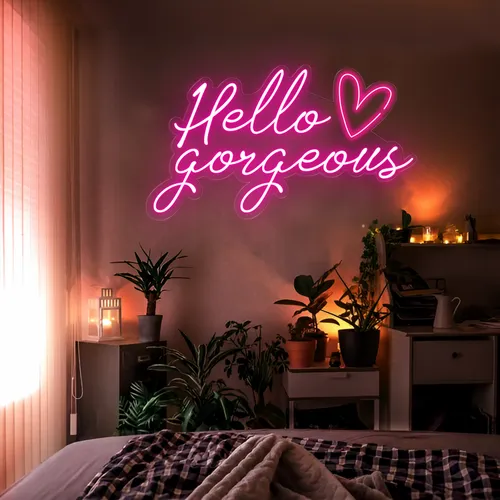 Hello Gorgeous LED Neon Sign - Imprint Now - CA