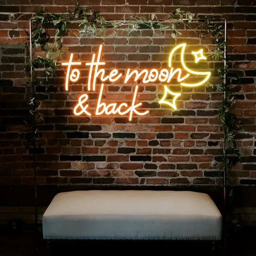 To the Moon and Back Neon Sign - Imprint Now - CA