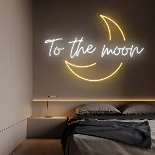 To The Moon Neon Sign - Imprint Now - CA