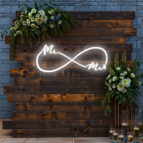 Mr and Mrs Infinity Wedding Neon Sign - Imprint Now - CA