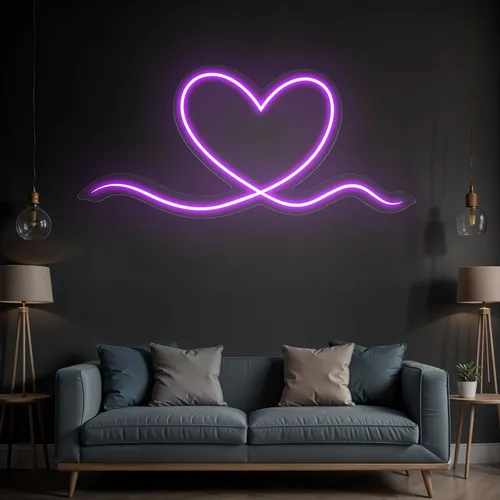 Purple Heart Neon Sign - Imprint Now - CA