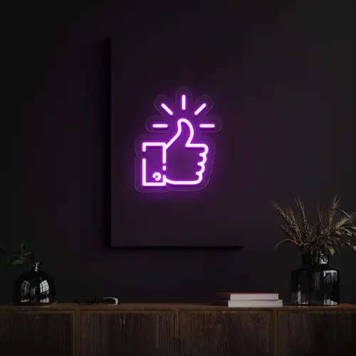 Purple Thumbs Up Neon Sign - Imprint Now - CA