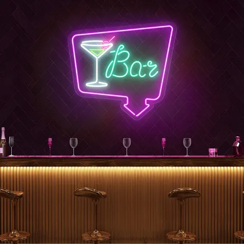 Chic Martini Bar Neon Sign - Imprint Now - CA