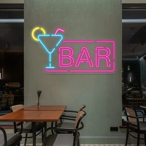 Vibrant Martini Neon Bar Sign - Imprint Now - CA