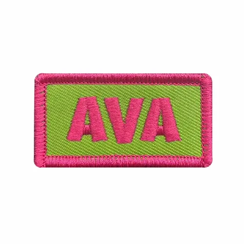 Pink and Green Ava Name Patch - Imprint Now - CA