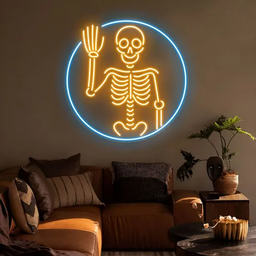 Waving Skeleton Neon Sign - Imprint Now - CA
