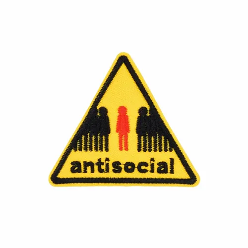 Yellow and Black Antisocial Patch - Imprint Now - CA
