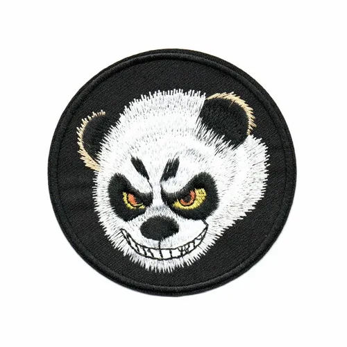 Black Angry Panda Patch - Imprint Now - CA