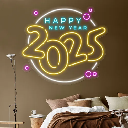 Colorful New Year Neon Sign - Imprint Now - CA