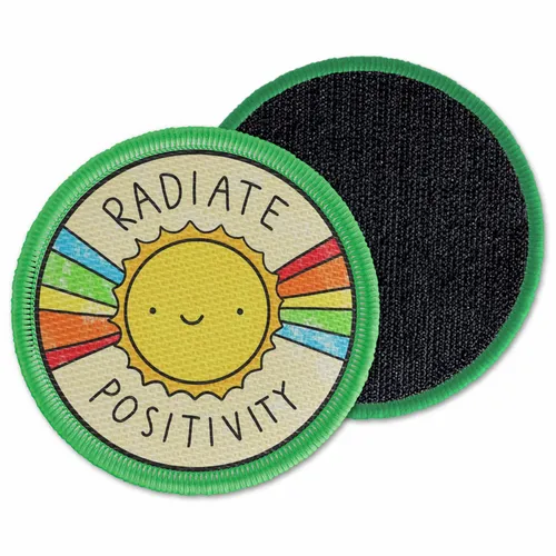 Round Radiate Positivity Velcro Patch - Imprint Now - CA
