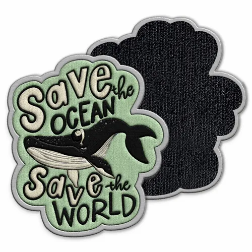 Save the Ocean Velcro Patch - Imprint Now - CA