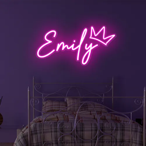 Emily Crown Neon Sign - Imprint Now - CA