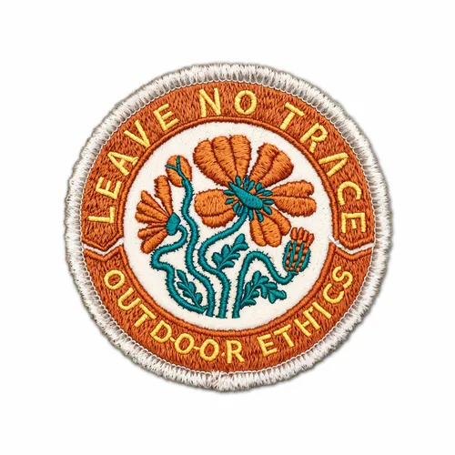 Round Leave No Trace Iron On Patch - Imprint Now - CA