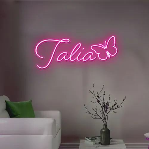 Talia Butterfly Neon Sign - Imprint Now - CA