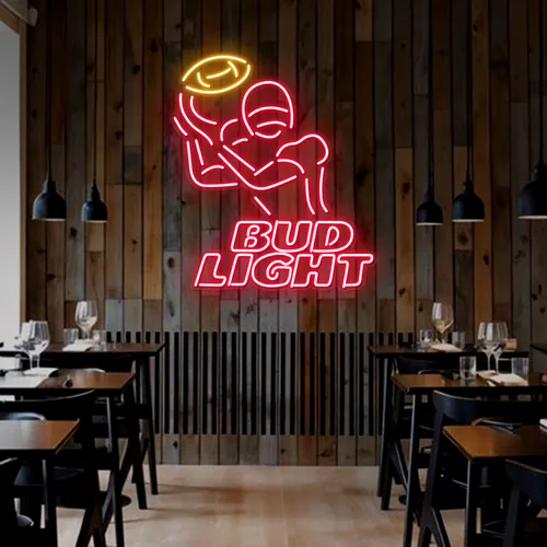 Team Football Bud Light Neon Sign - Imprint Now - CA