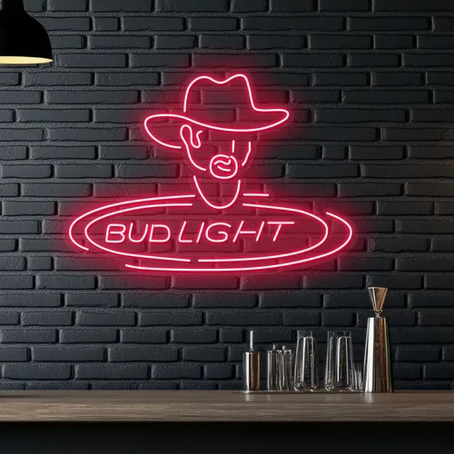 Cowboy Bud Light Neon Sign - Imprint Now - CA