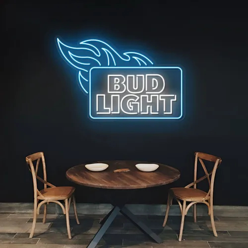 Fiery Bud Light Neon Sign - Imprint Now - CA