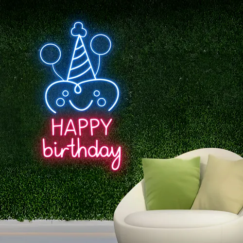 Celebrate Happy Birthday Neon Sign - Imprint Now - CA