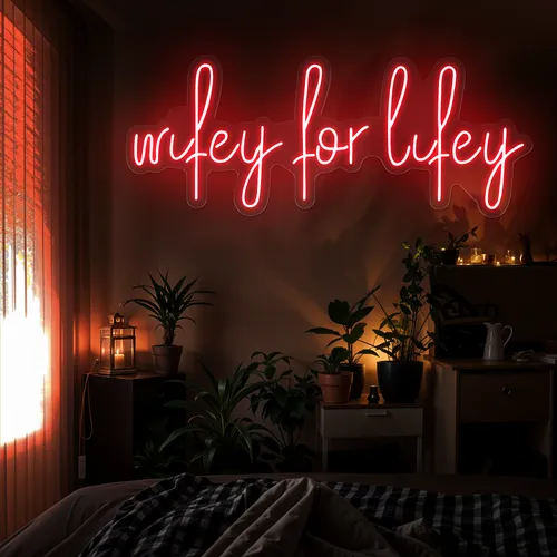 Wifey for Lifey Neon Sign - Imprint Now - CA