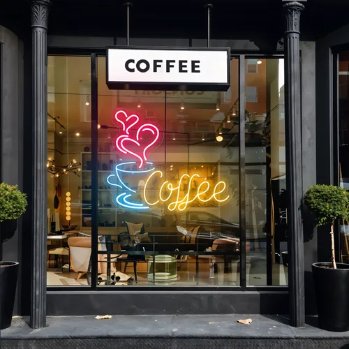 Coffee Love Window Neon Sign - Imprint Now - CA