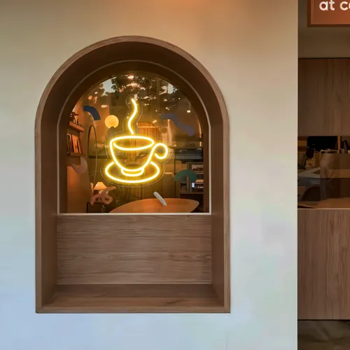 Coffee Cup Window Neon Sign - Imprint Now - CA