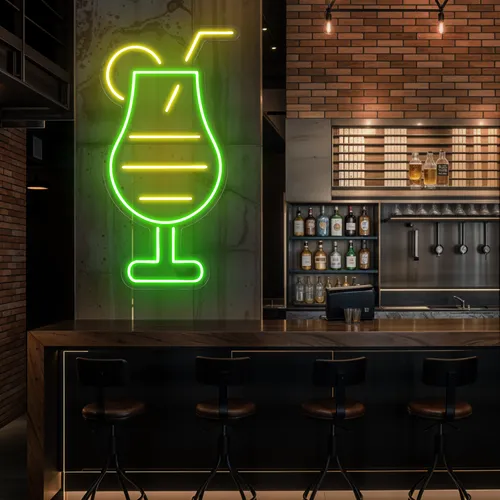 Sparkling Toast Glass Neon Sign - Imprint Now - CA