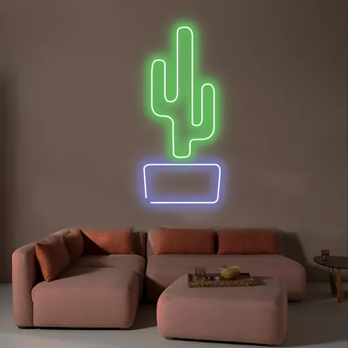 Cactus Vertical Neon Sign - Imprint Now - CA