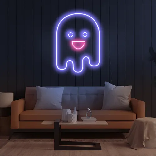 Ghost Cartoon Vertical Neon Sign - Imprint Now - CA