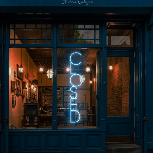 Closed Vertical Neon Sign - Imprint Now - CA