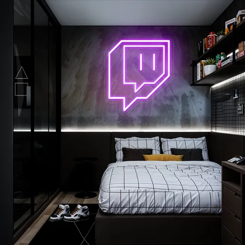 Twitch Icon Glow Neon Sign - Imprint Now - CA