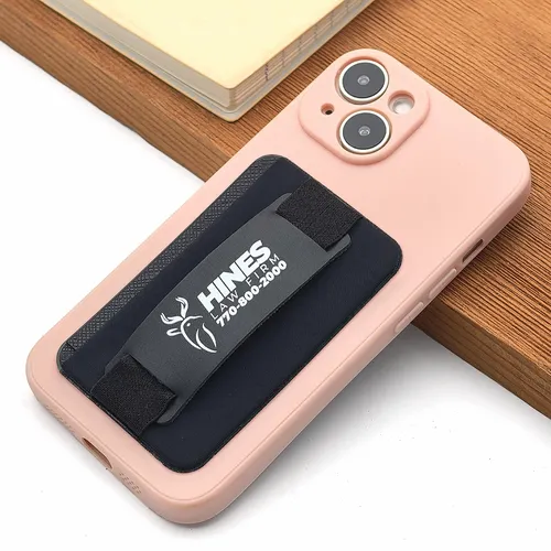 Leather Phone Wallet with Hand Grip - Imprint Now - CA